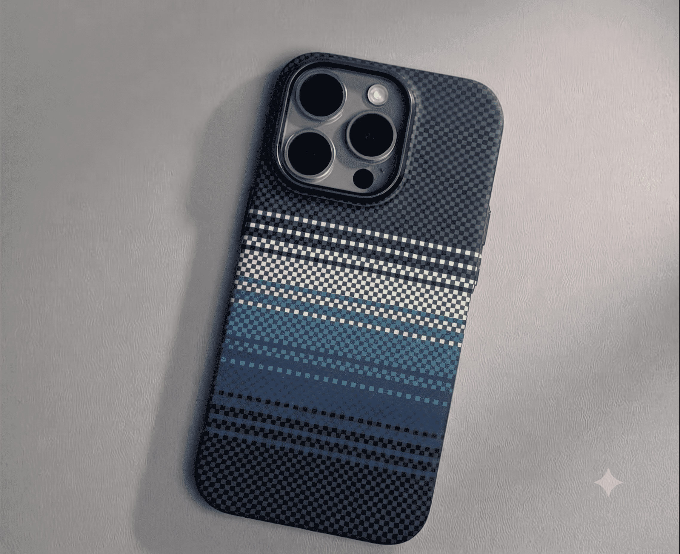 Moonlight Blue Carbon Fiber Case for iPhone