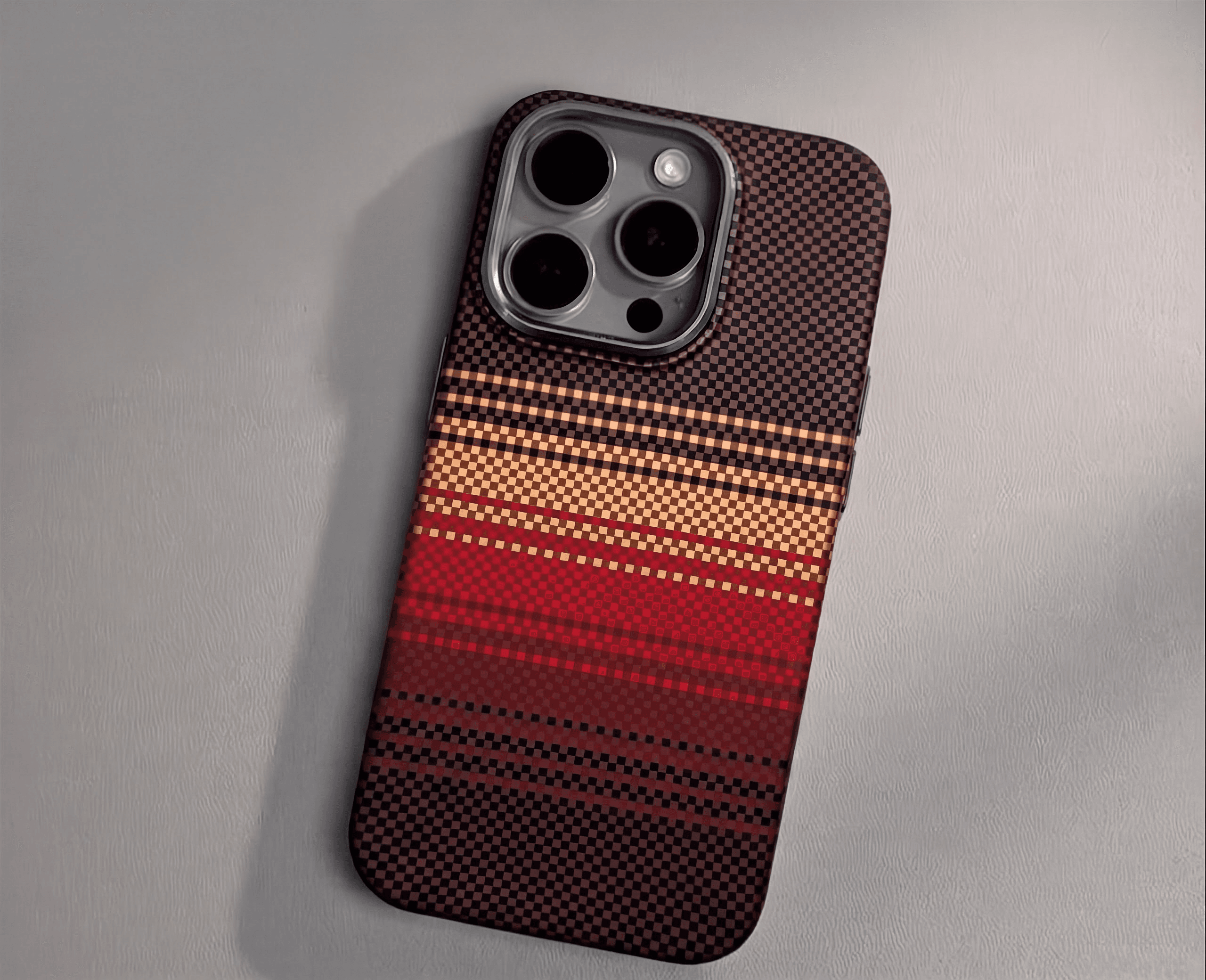 Sunset Brown Carbon Fiber Case for iPhone