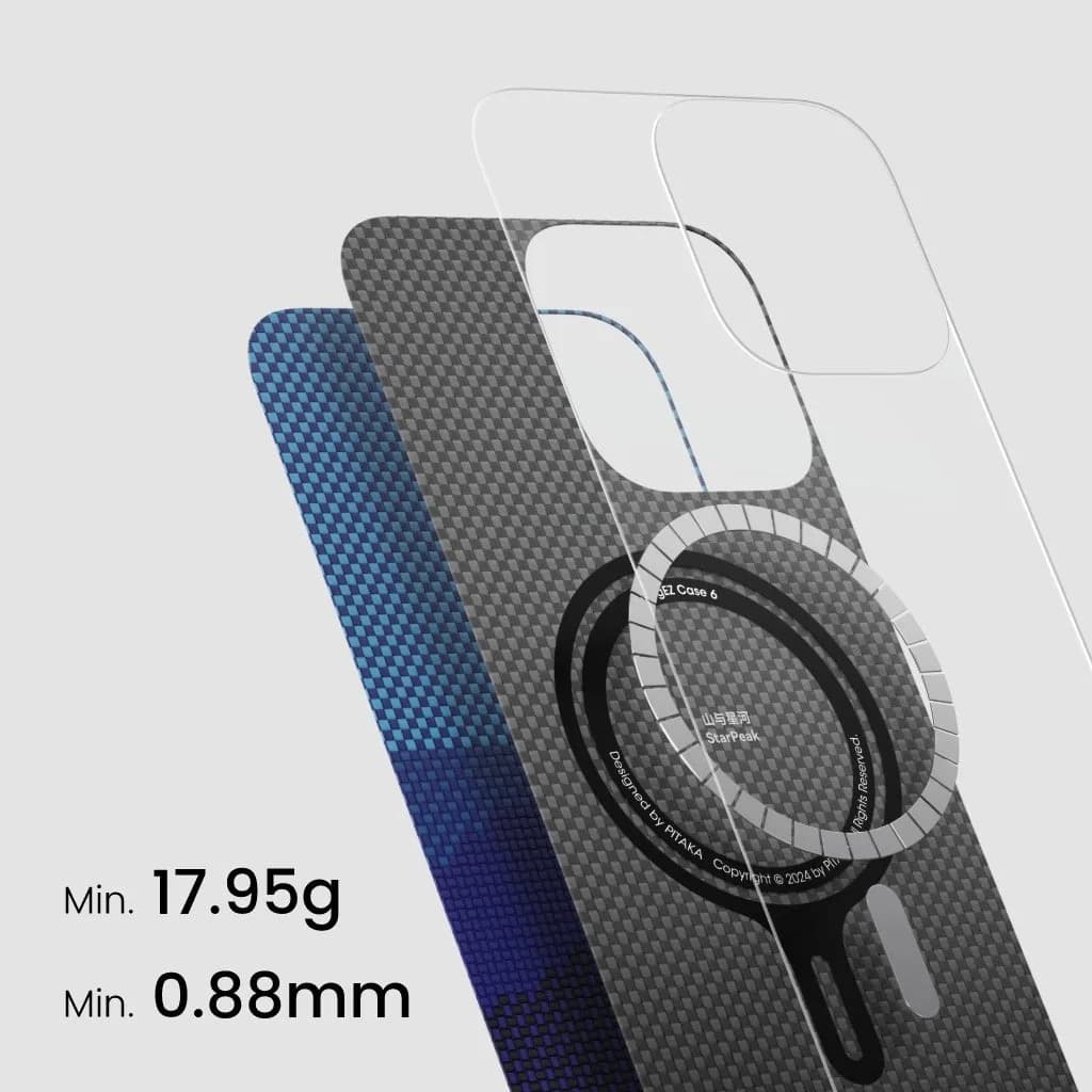 MagSafe Carbon Fiber iPhone Case – Moonlight Blue — ছবি 2